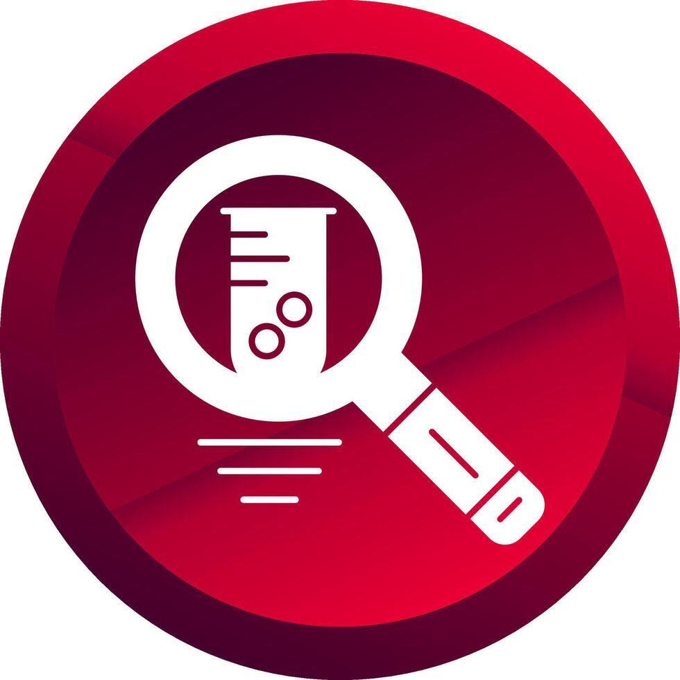 Analysis Glyph Button Icon vector