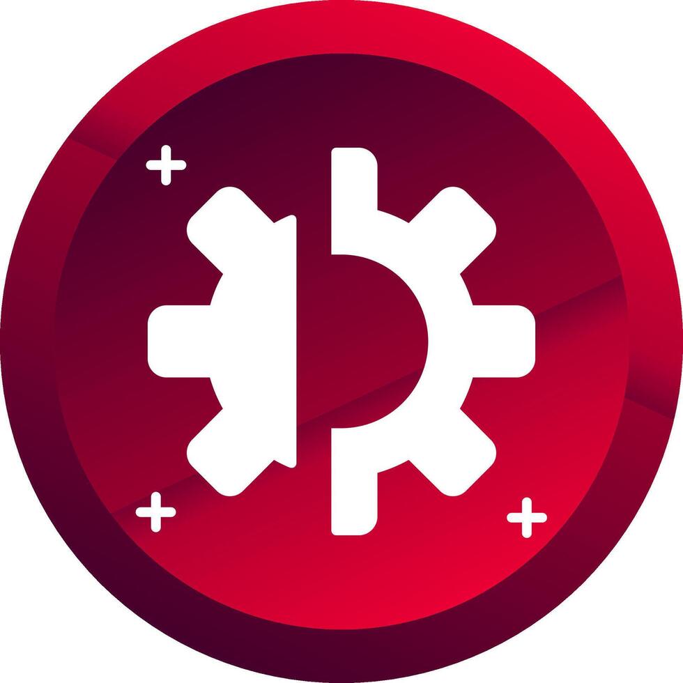 Disruption Glyph Button Icon vector