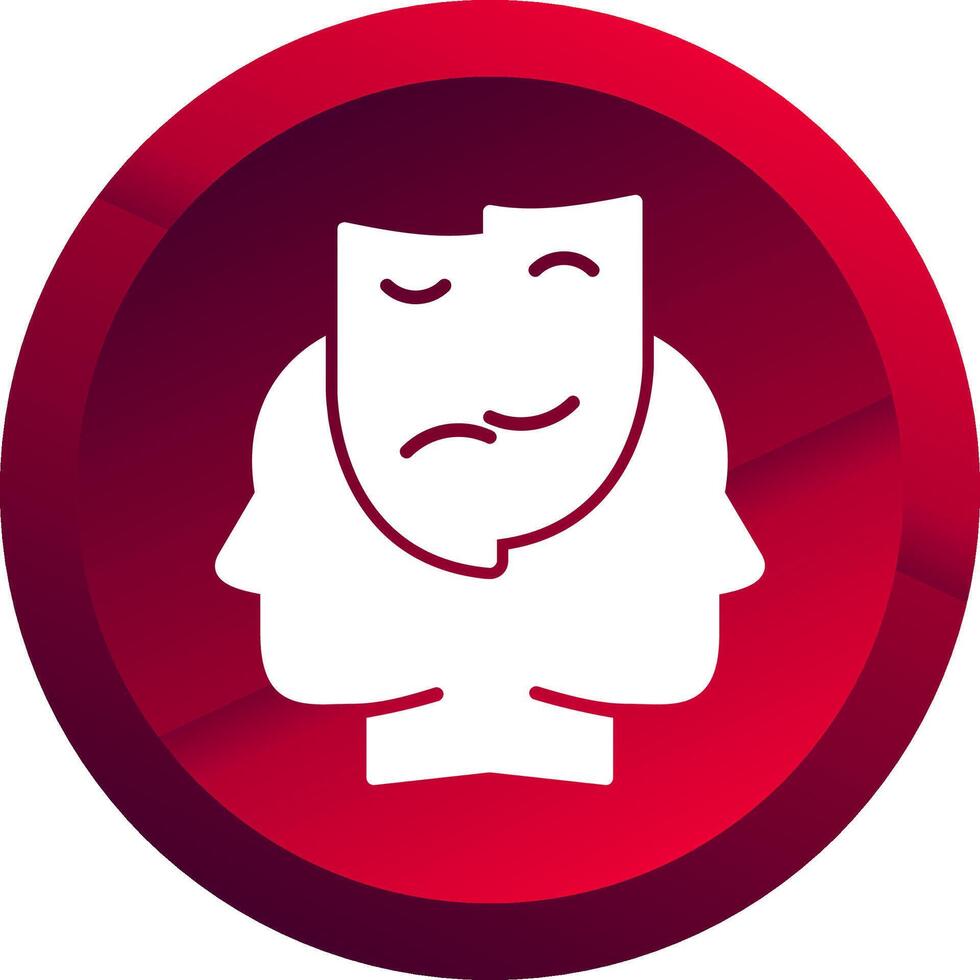 Bipolar Glyph Button Icon vector