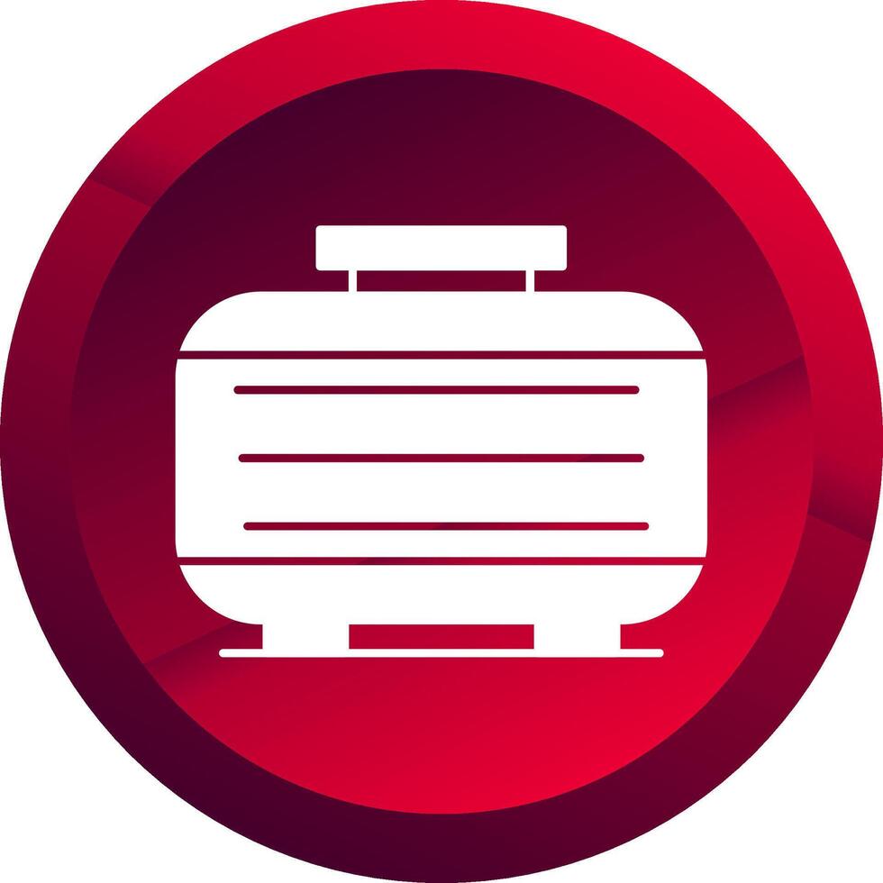 Septic Tank Glyph Button Icon vector