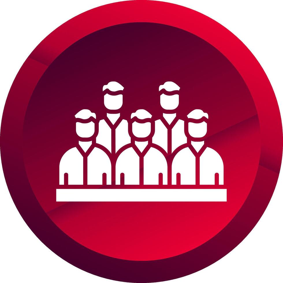 Spectators Glyph Button Icon vector