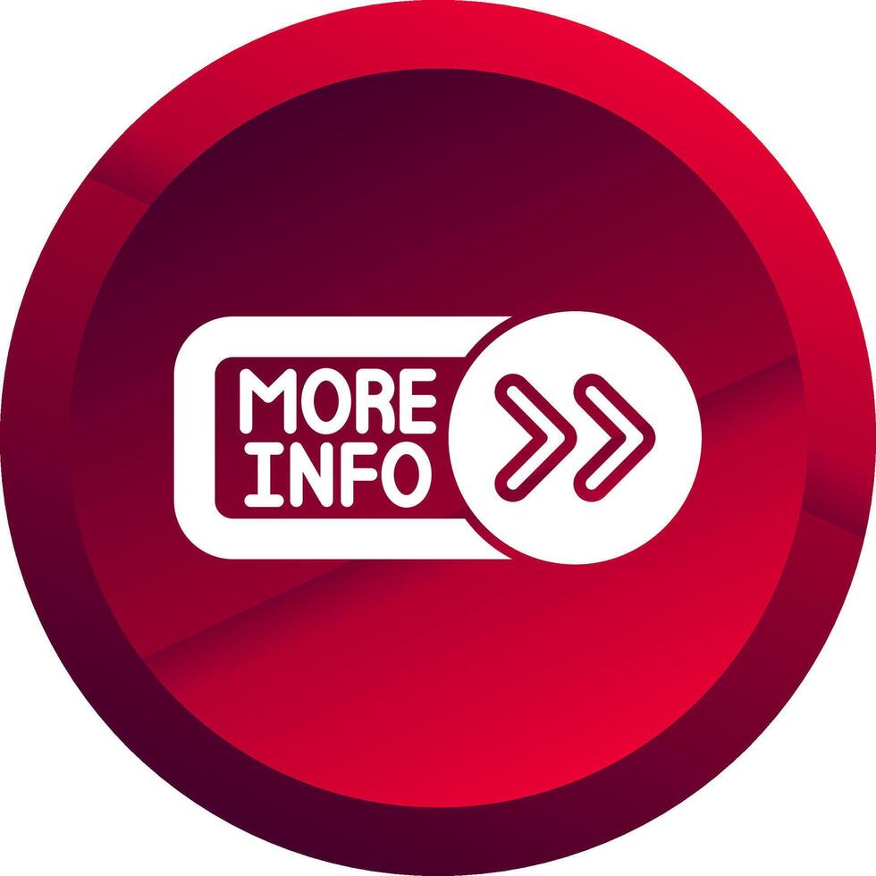 More Info Glyph Button Icon vector