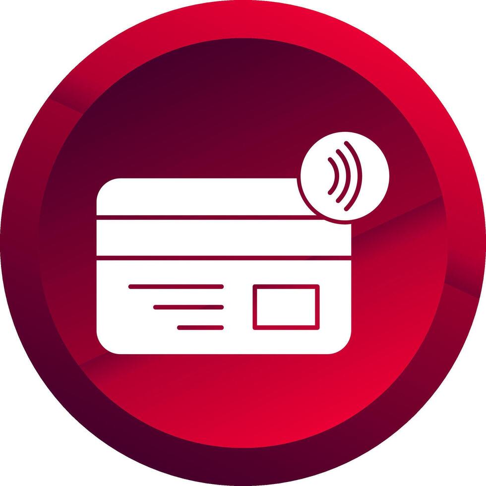 Nfc Payment Glyph Button Icon vector