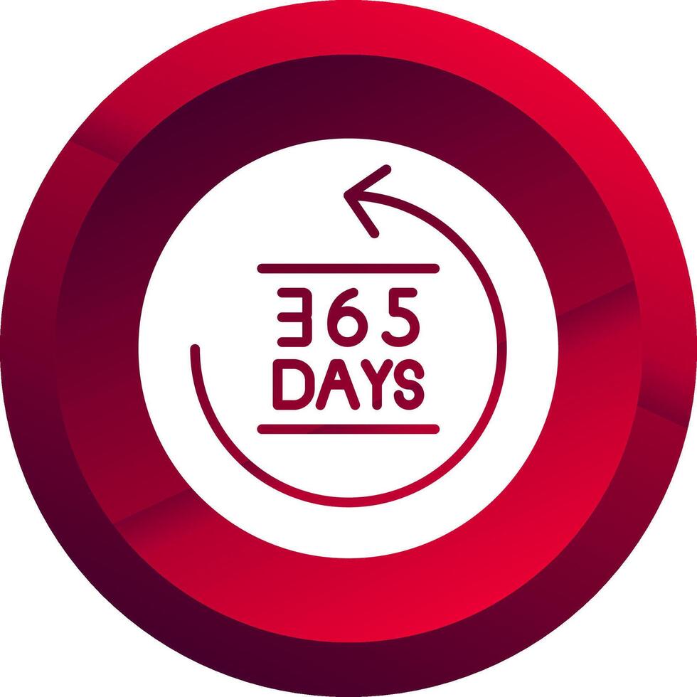 365 Days Glyph Button Icon vector