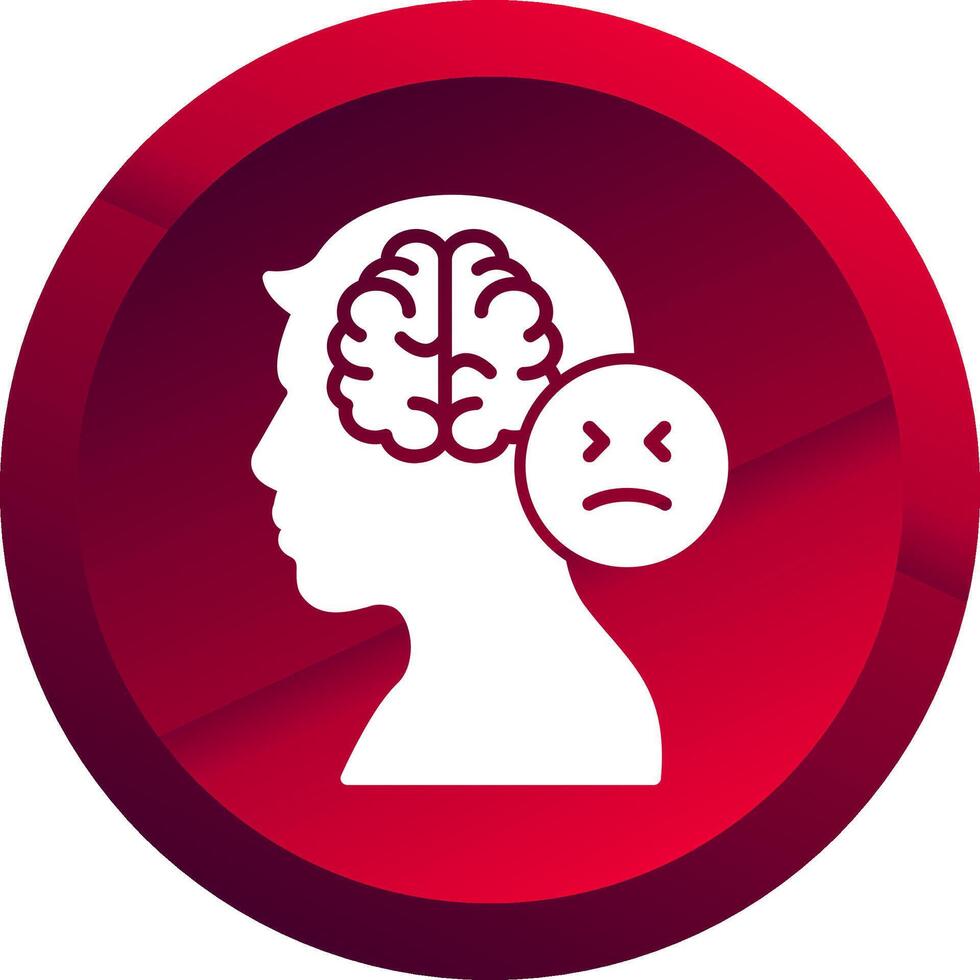 Mood Swings Glyph Button Icon vector