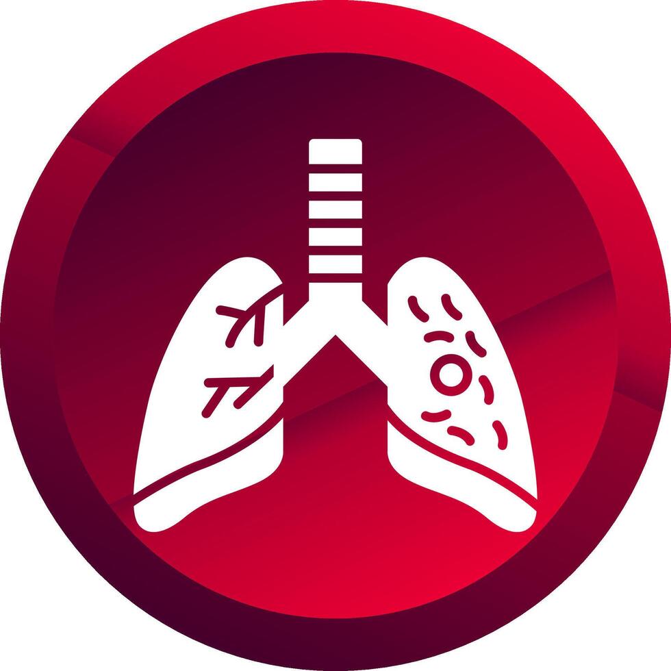 Tuberculosis Virus Glyph Button Icon vector