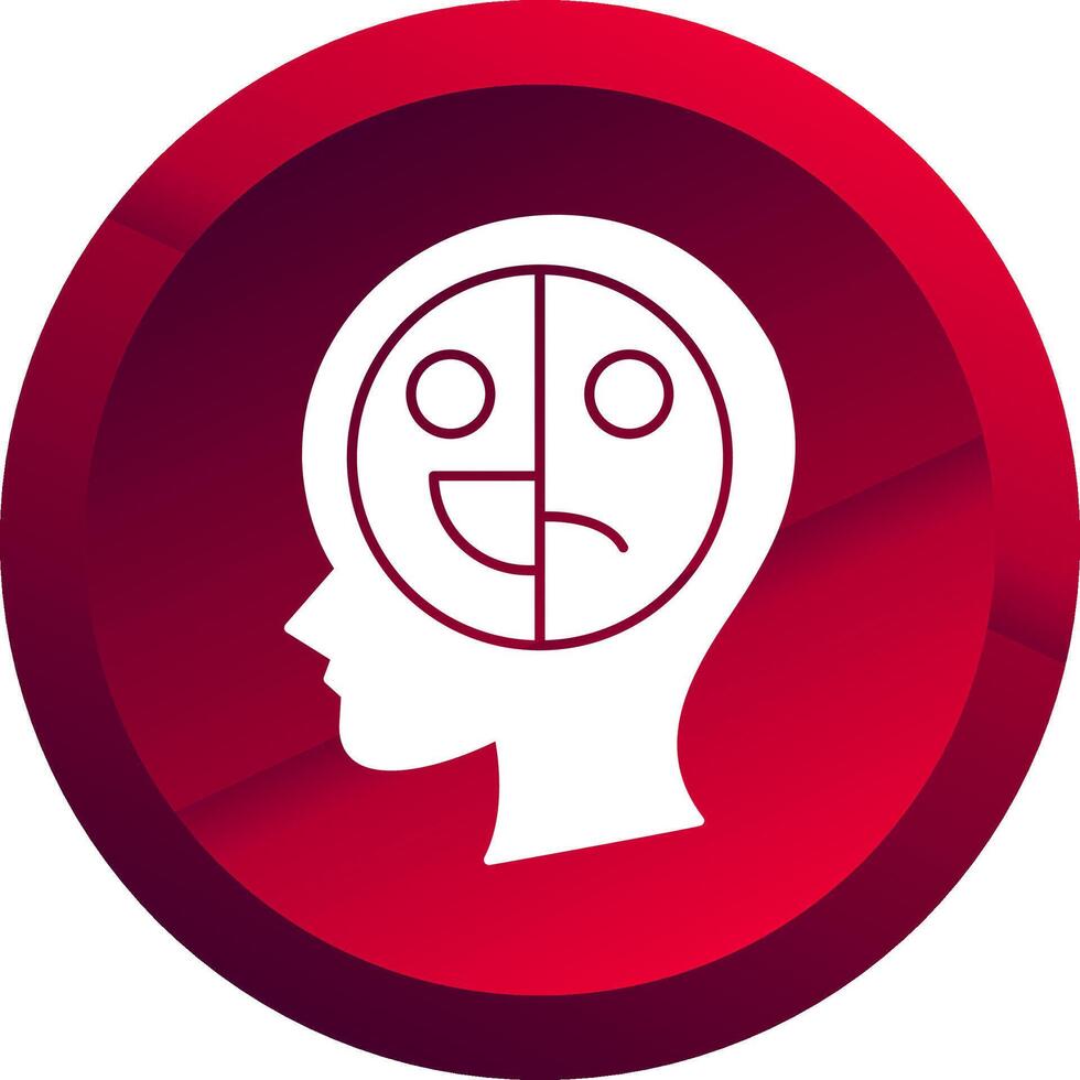 Mood Swings Glyph Button Icon vector