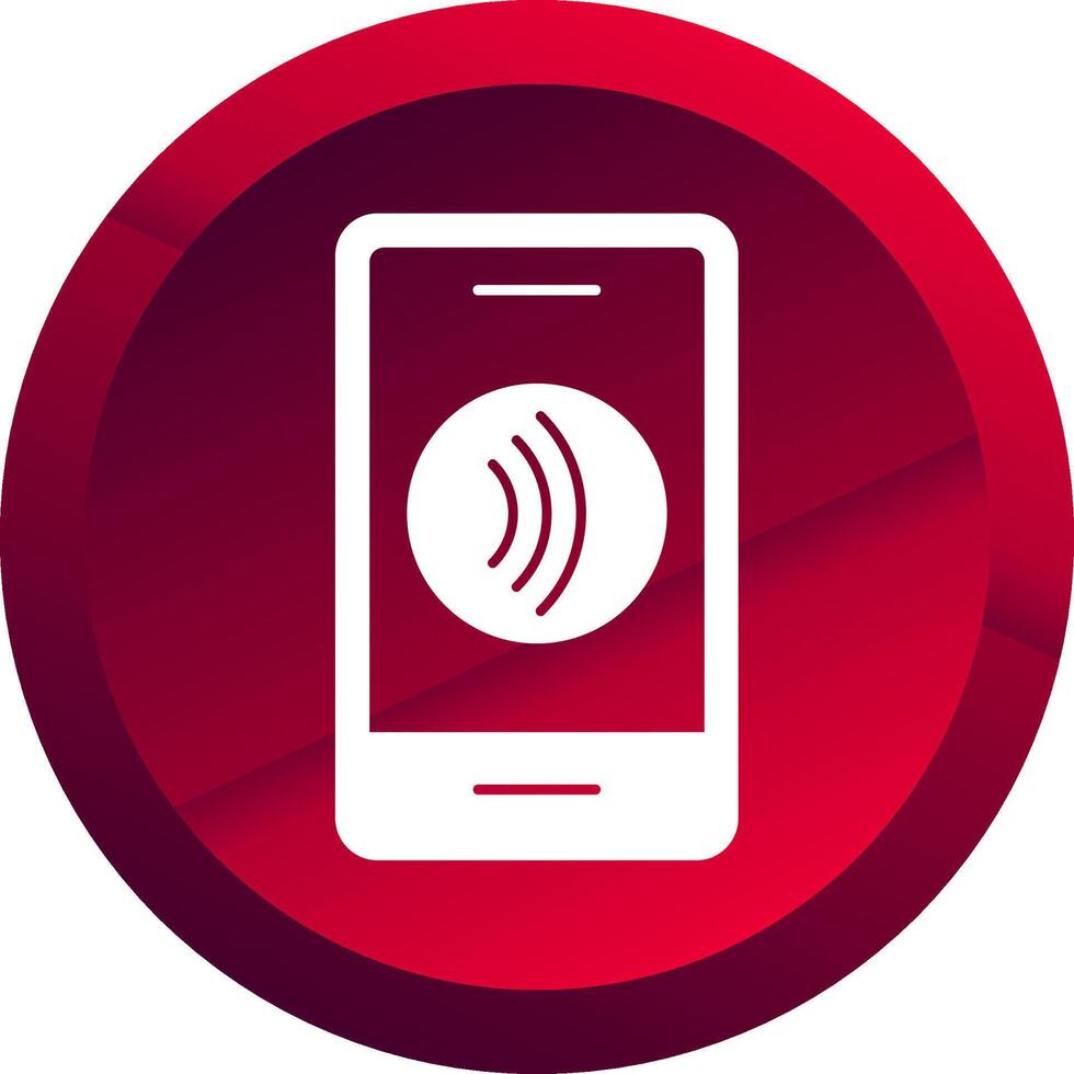 Tap To Pay Glyph Button Icon vector