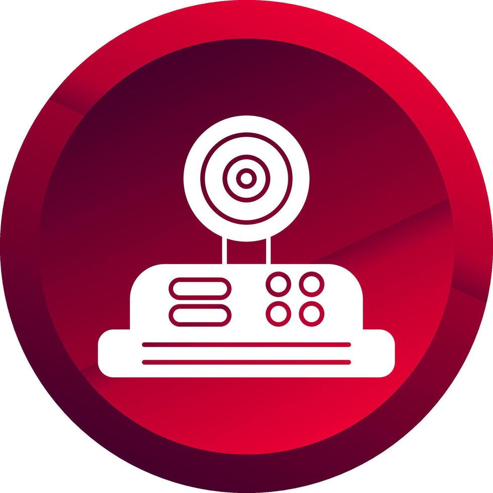 Camera Glyph Button Icon vector