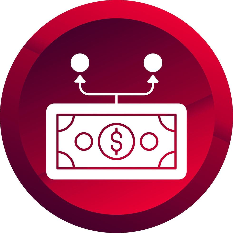 Expenses Division Glyph Button Icon vector