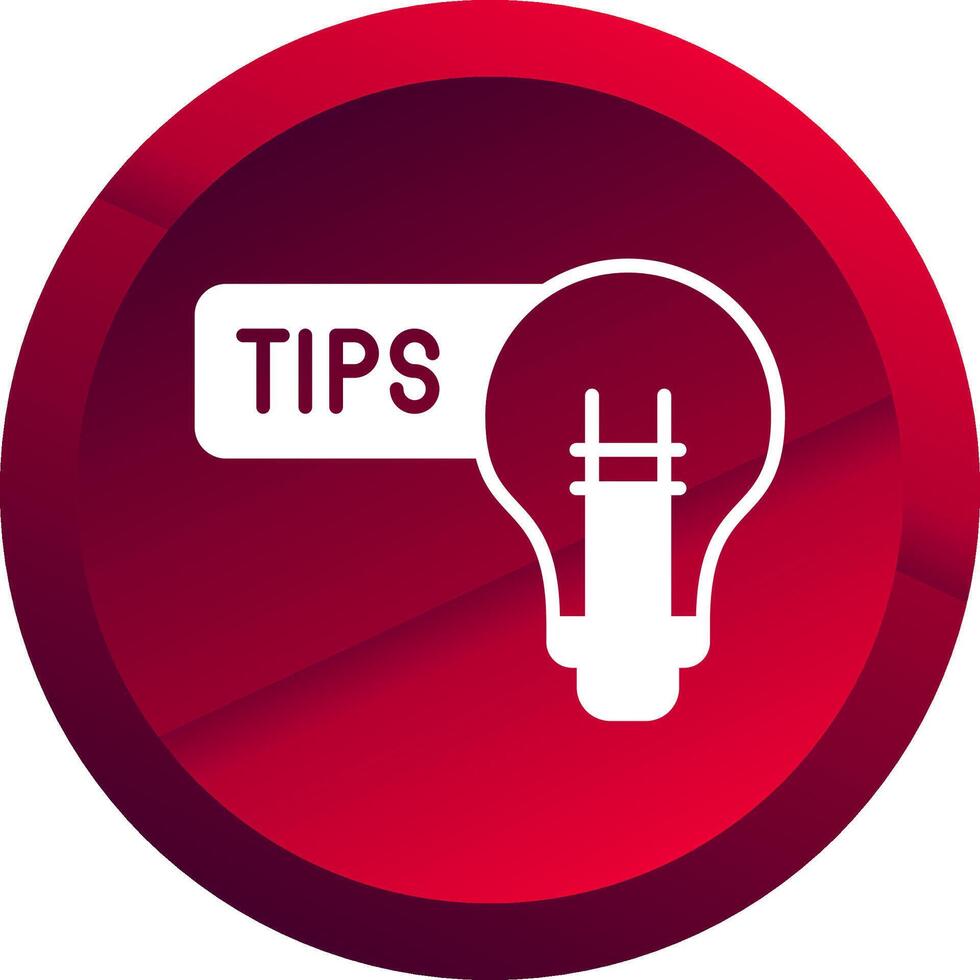 Tips Glyph Button Icon vector