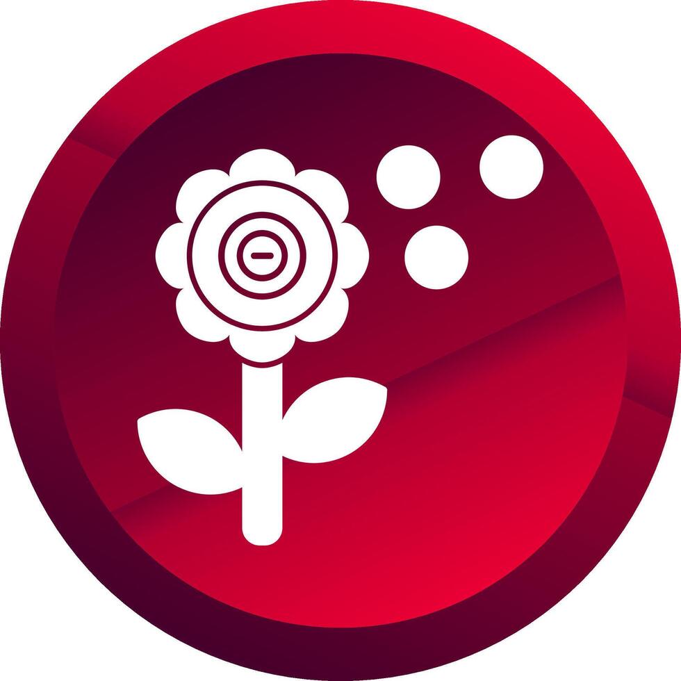 Pollen Allergy Glyph Button Icon vector