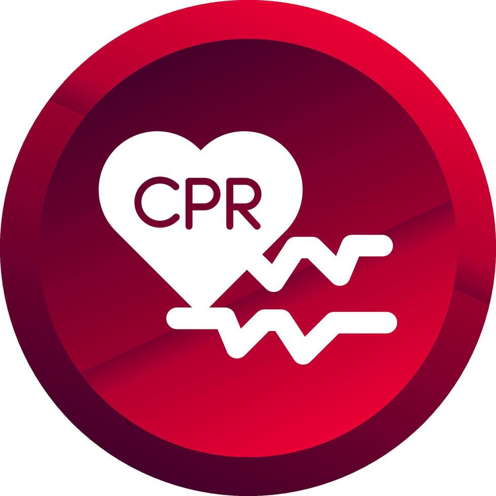 Cpr Glyph Button Icon vector