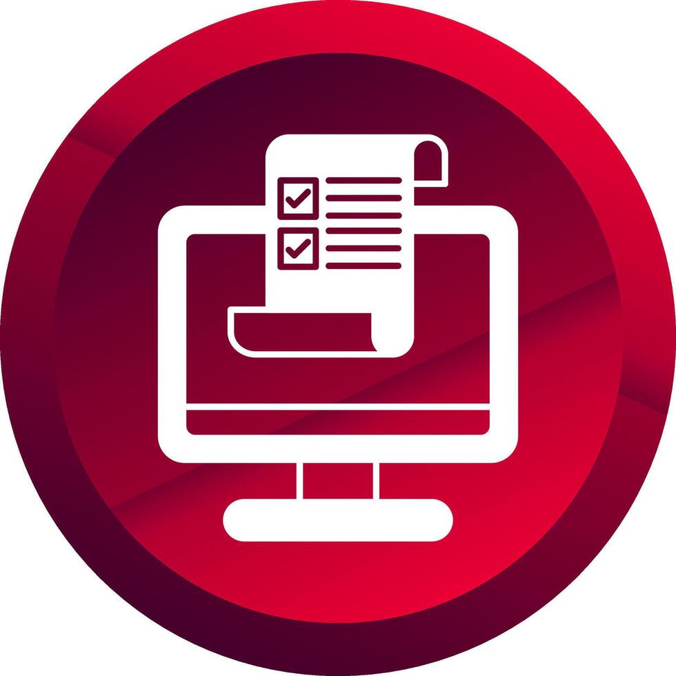 Brief Glyph Button Icon vector
