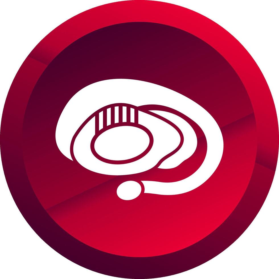 Basal Ganglia Glyph Button Icon vector