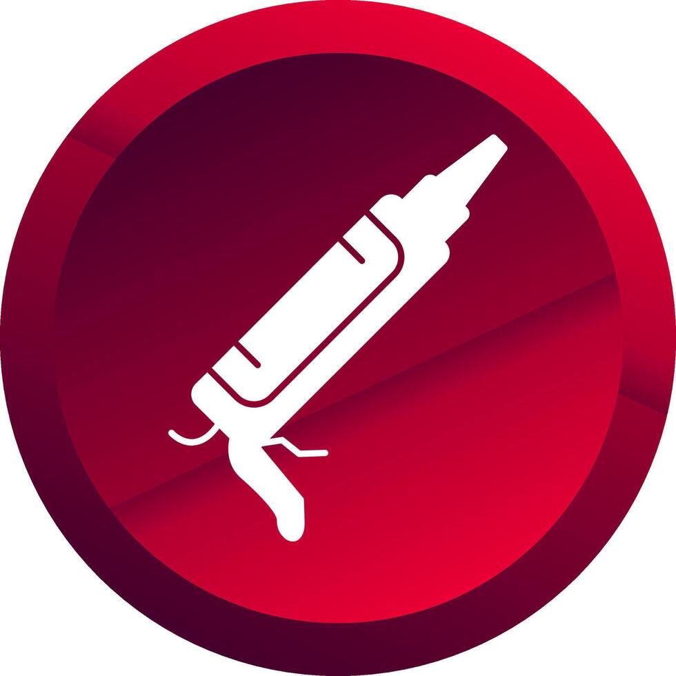 Sealant Gun Glyph Button Icon vector