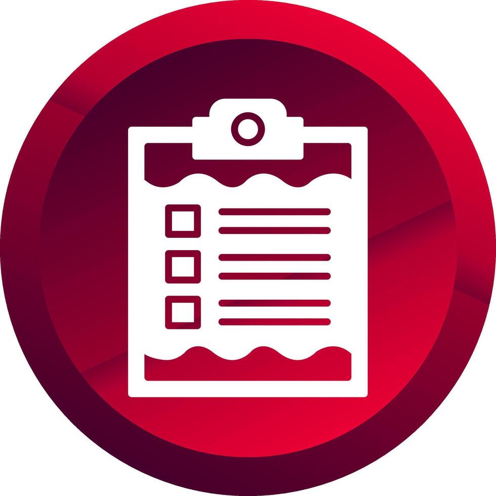 Clipboard Glyph Button Icon vector