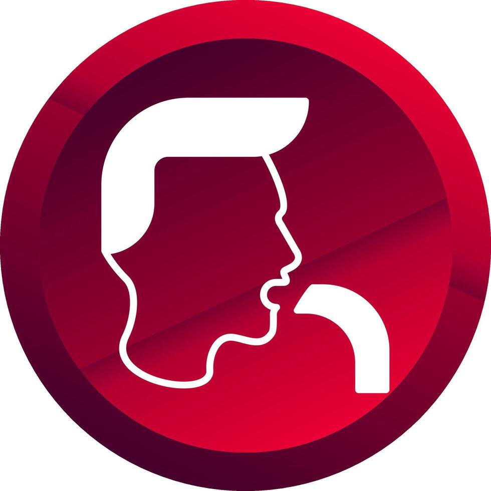 Nausea Glyph Button Icon vector