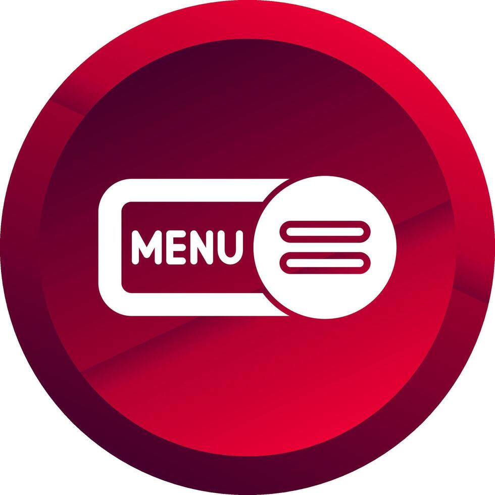 Menu Glyph Button Icon vector