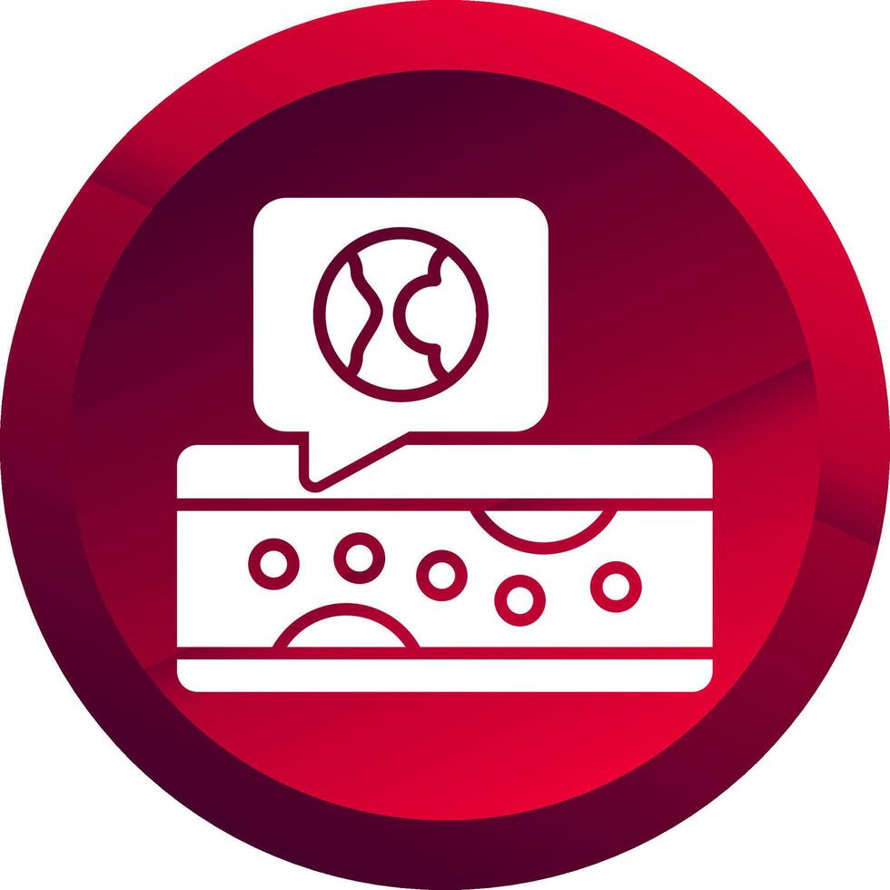 Atherosclerosis Glyph Button Icon vector