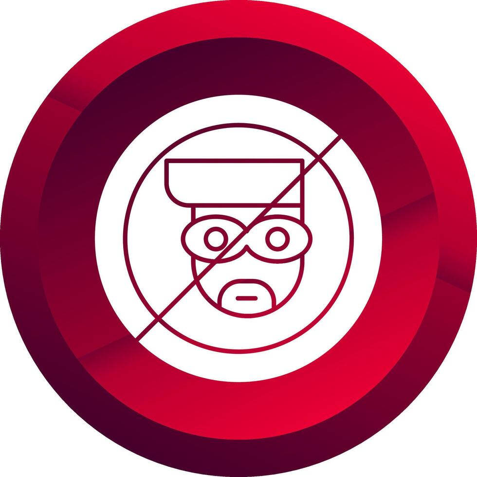Anti Theft Glyph Button Icon vector