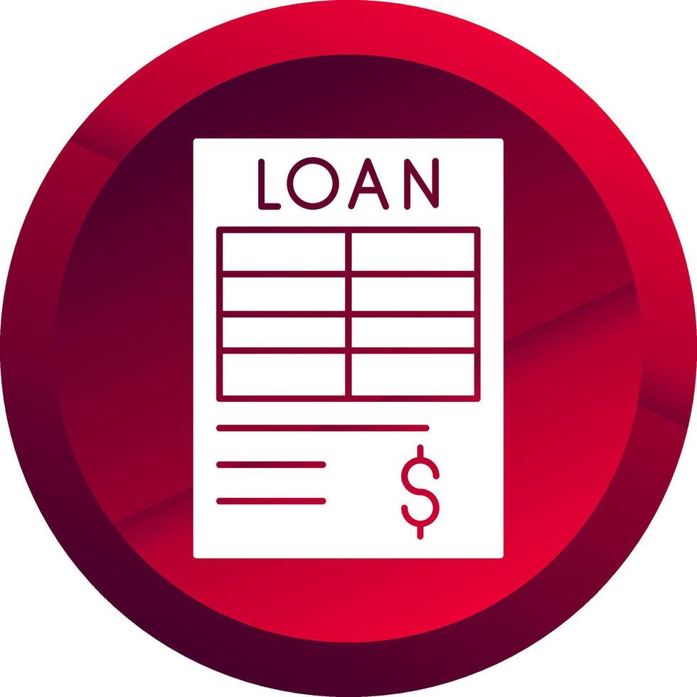 Loan Glyph Button Icon vector