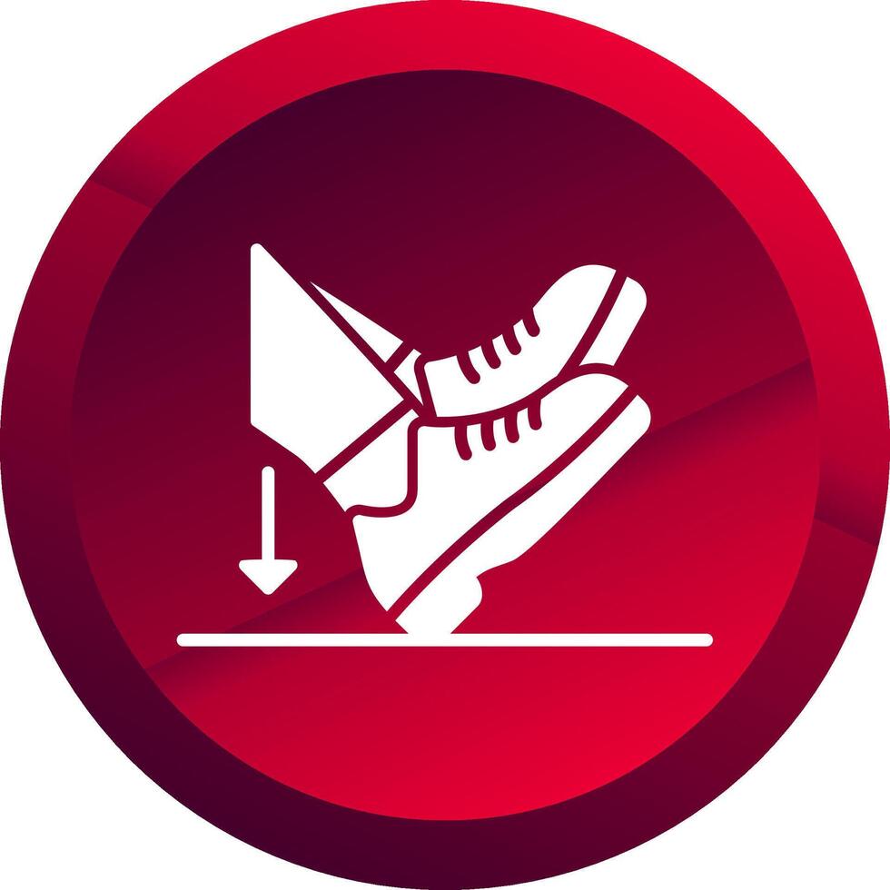 Heel Dig Glyph Button Icon vector