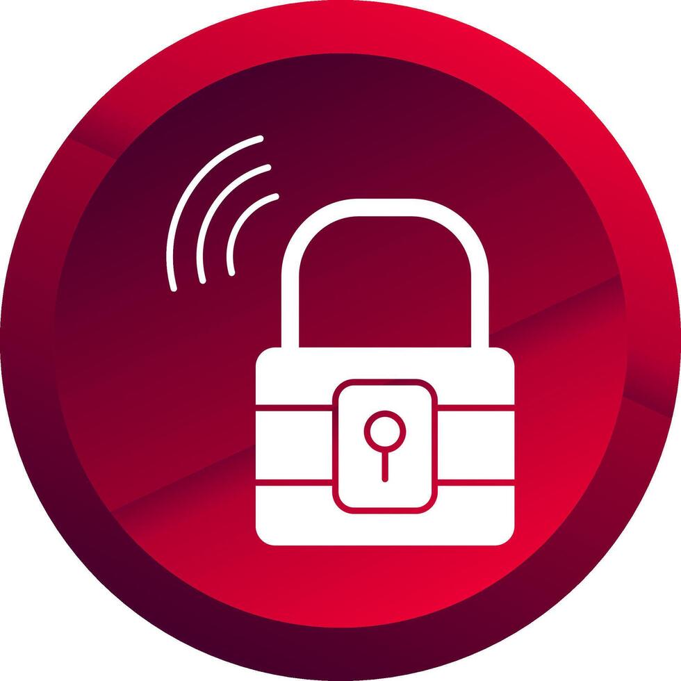 Padlock Glyph Button Icon vector
