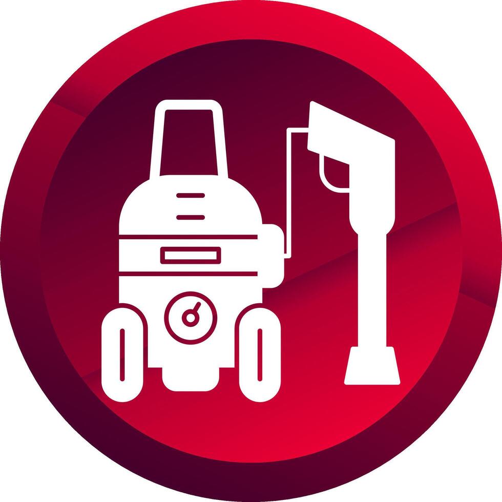 Power Wash Glyph Button Icon vector