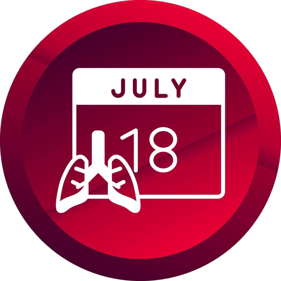 Tuberculosis Day Glyph Button Icon vector