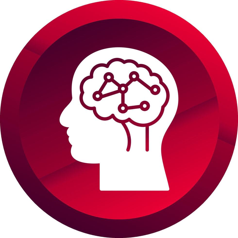 Neural Circuit Glyph Button Icon vector