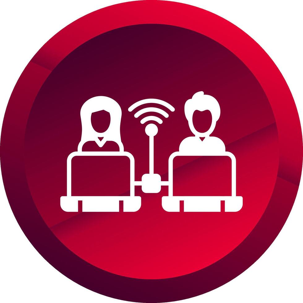 Remote Access Glyph Button Icon vector