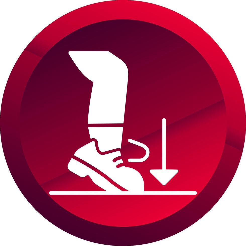 Ball Dig Glyph Button Icon vector
