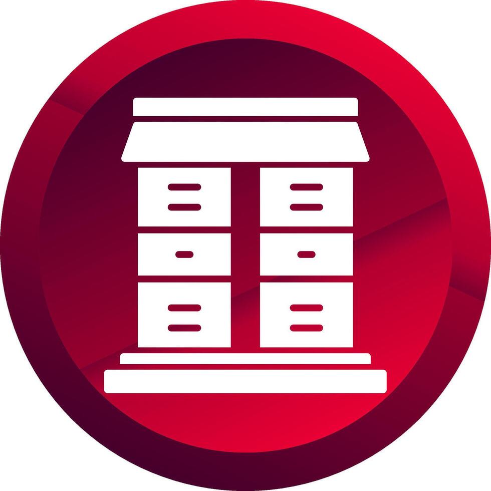 Lockers Glyph Button Icon vector