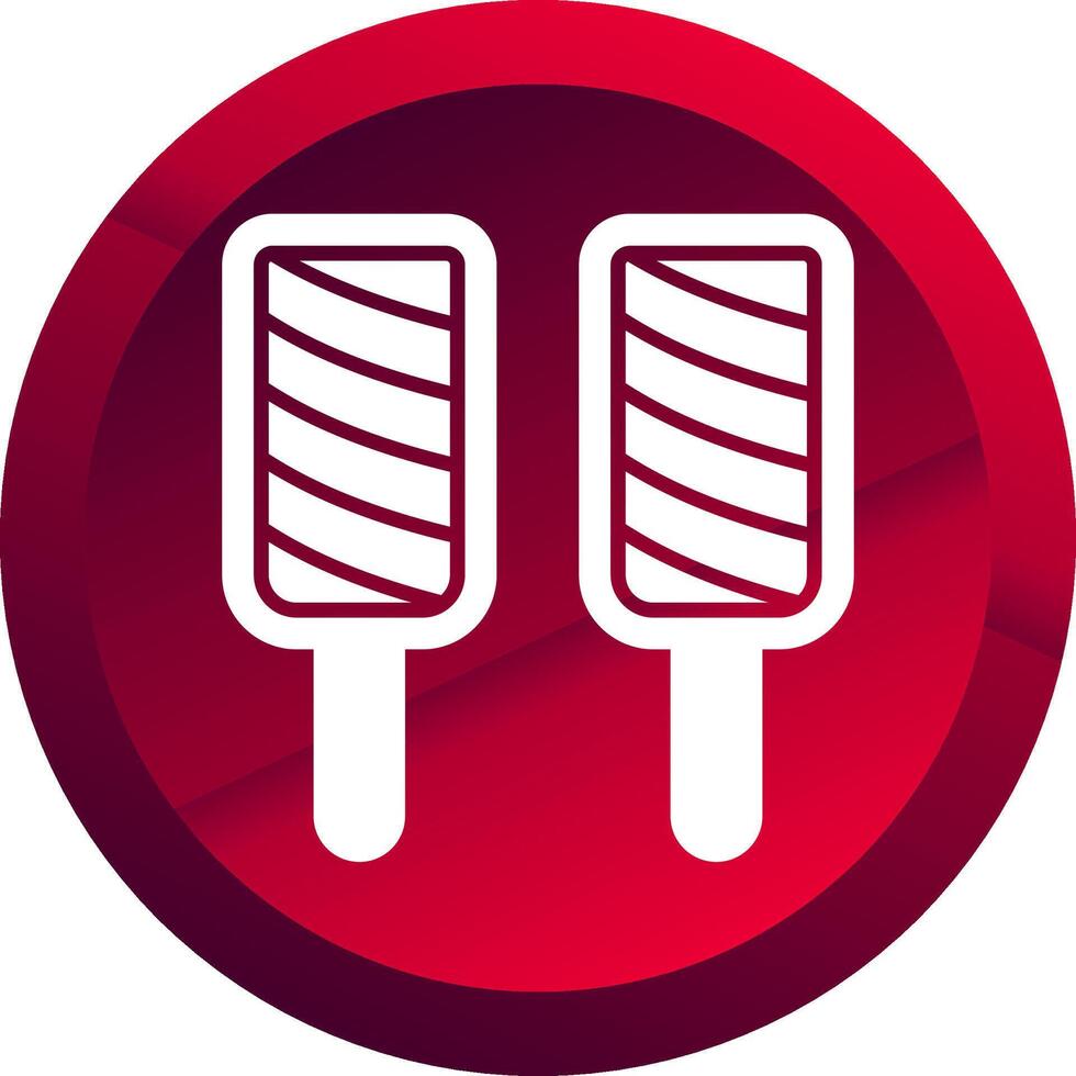 Popsicle Glyph Button Icon vector