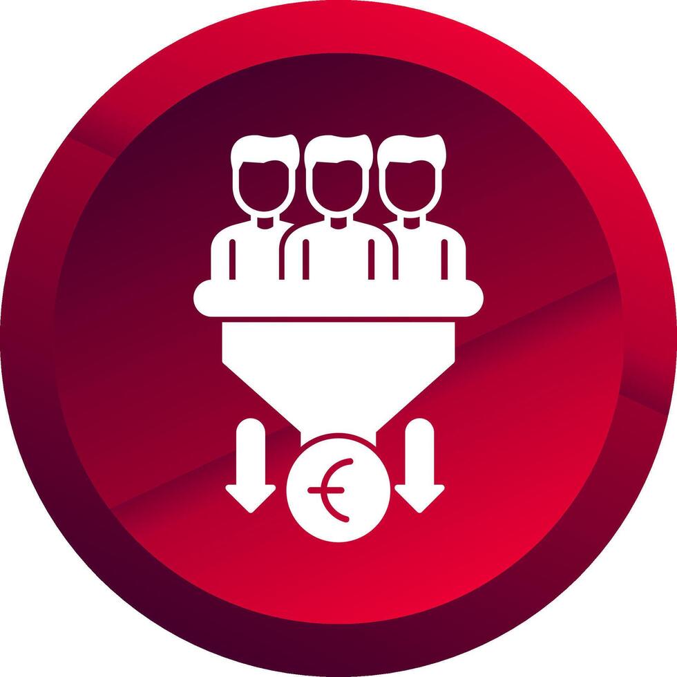 Sales PipeGlyph Button Glyph Button Icon vector