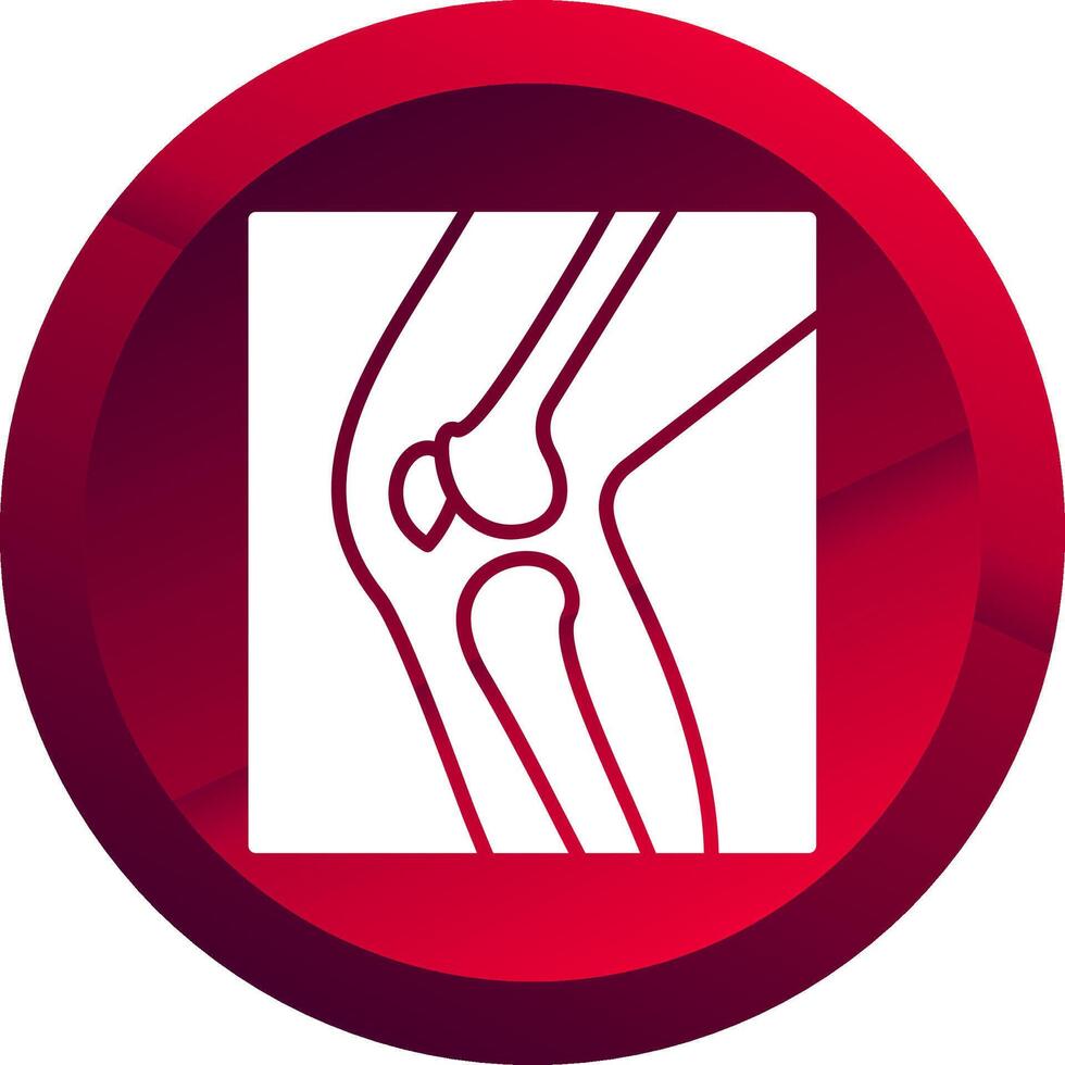 Leg X Ray Glyph Button Icon vector