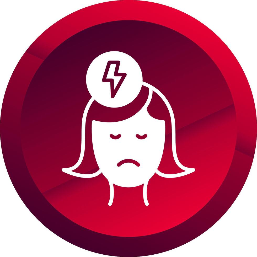 Anxiety Glyph Button Icon vector