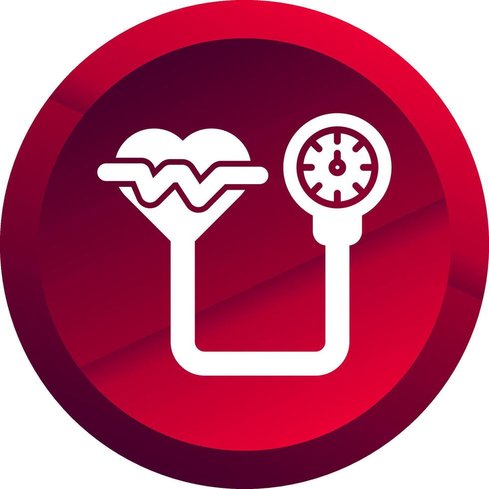Blood Pressure Glyph Button Icon vector