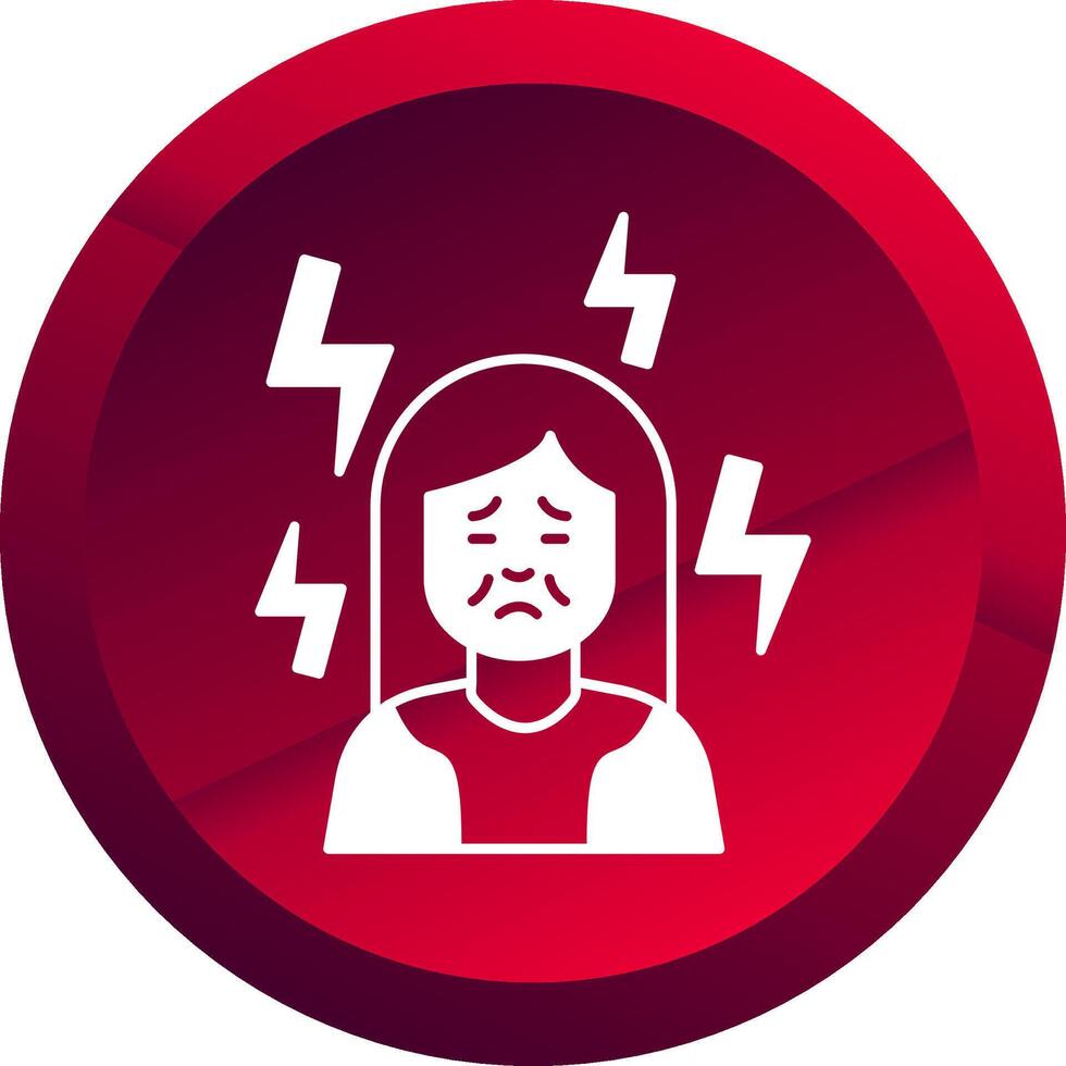 Depression Glyph Button Icon vector