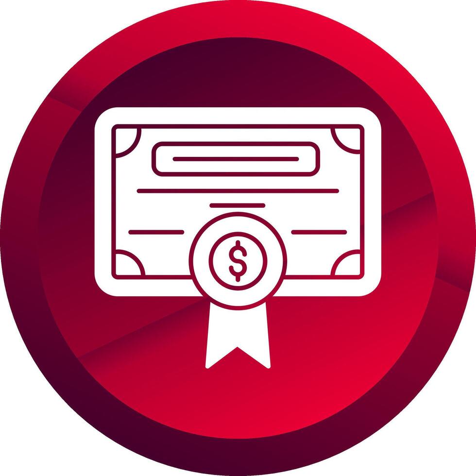 License Glyph Button Icon vector
