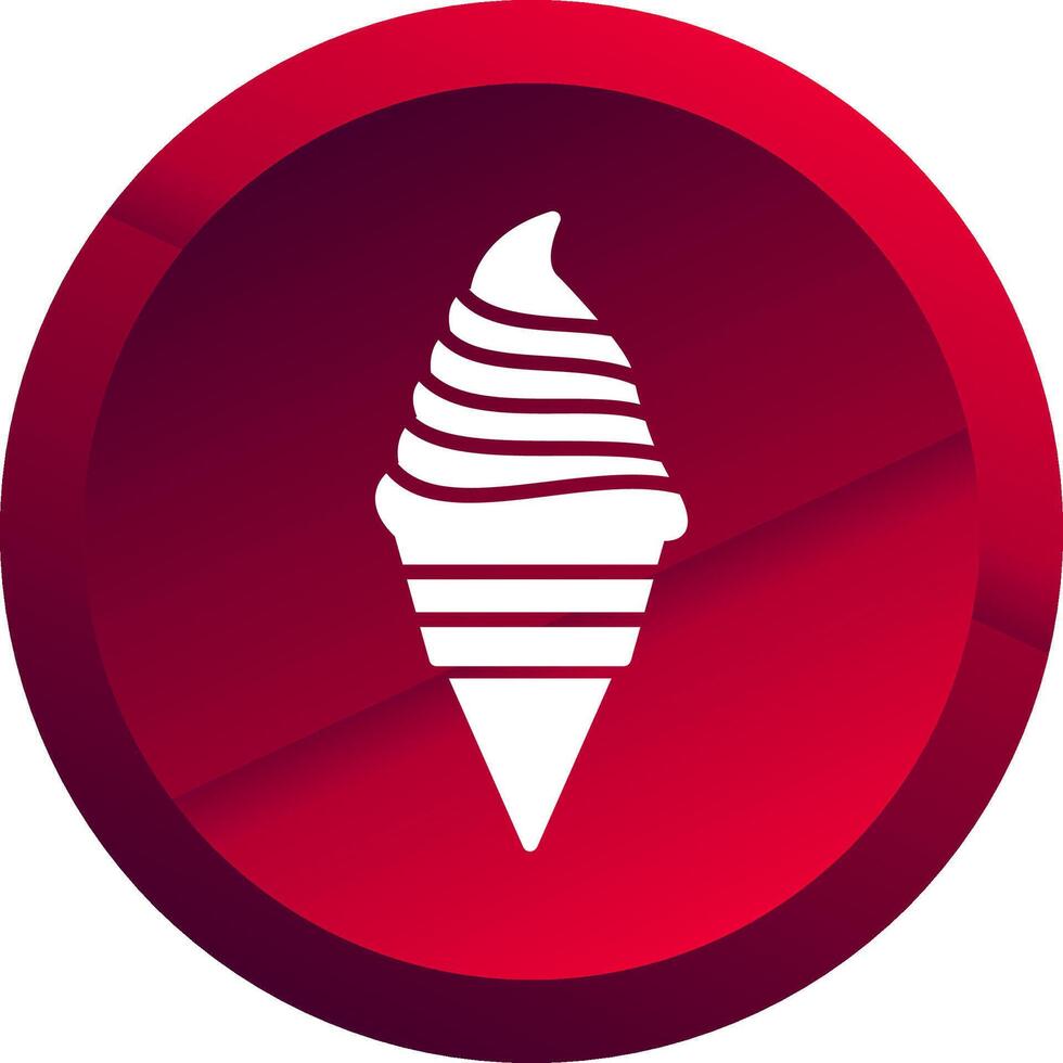 Ice Cream Glyph Button Icon vector