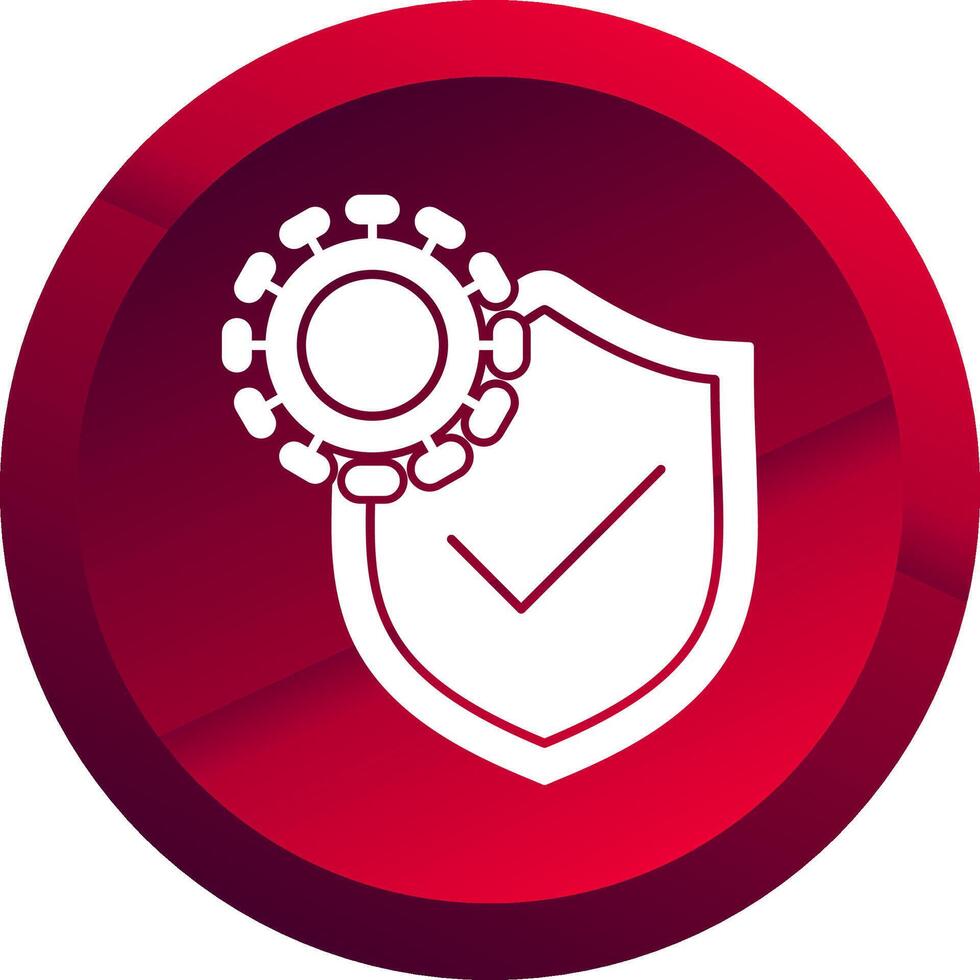 Immune System Glyph Button Icon vector