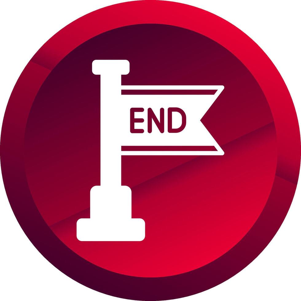 End Glyph Button Icon vector