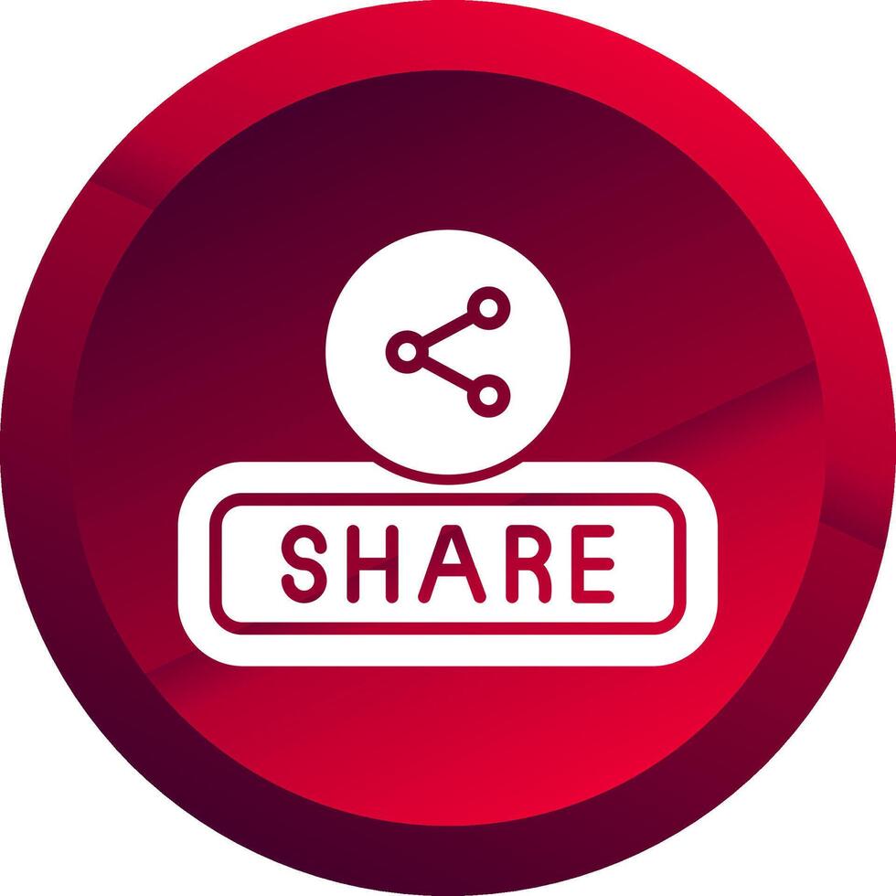 Share Glyph Button Icon vector