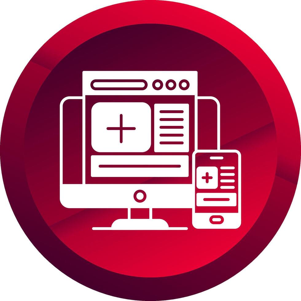 Responsive Glyph Button Icon vector