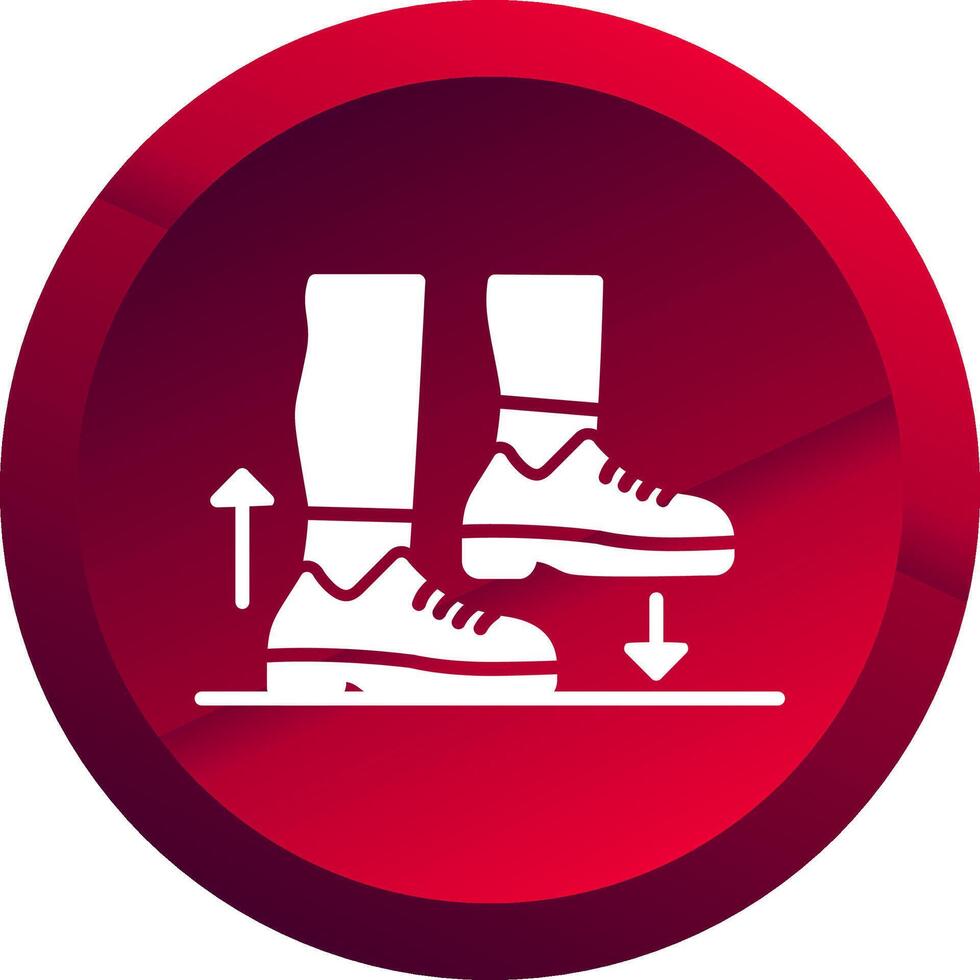 Step Glyph Button Icon vector