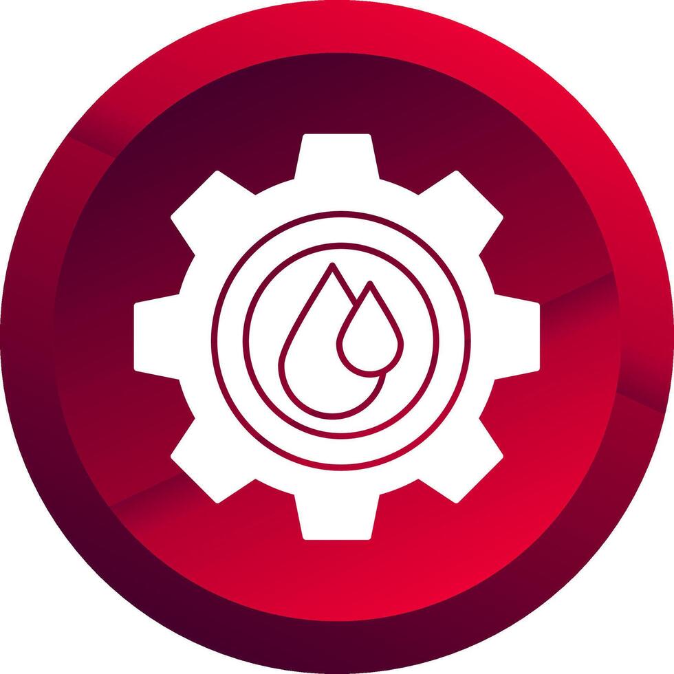 Water Qualties Glyph Button Icon vector