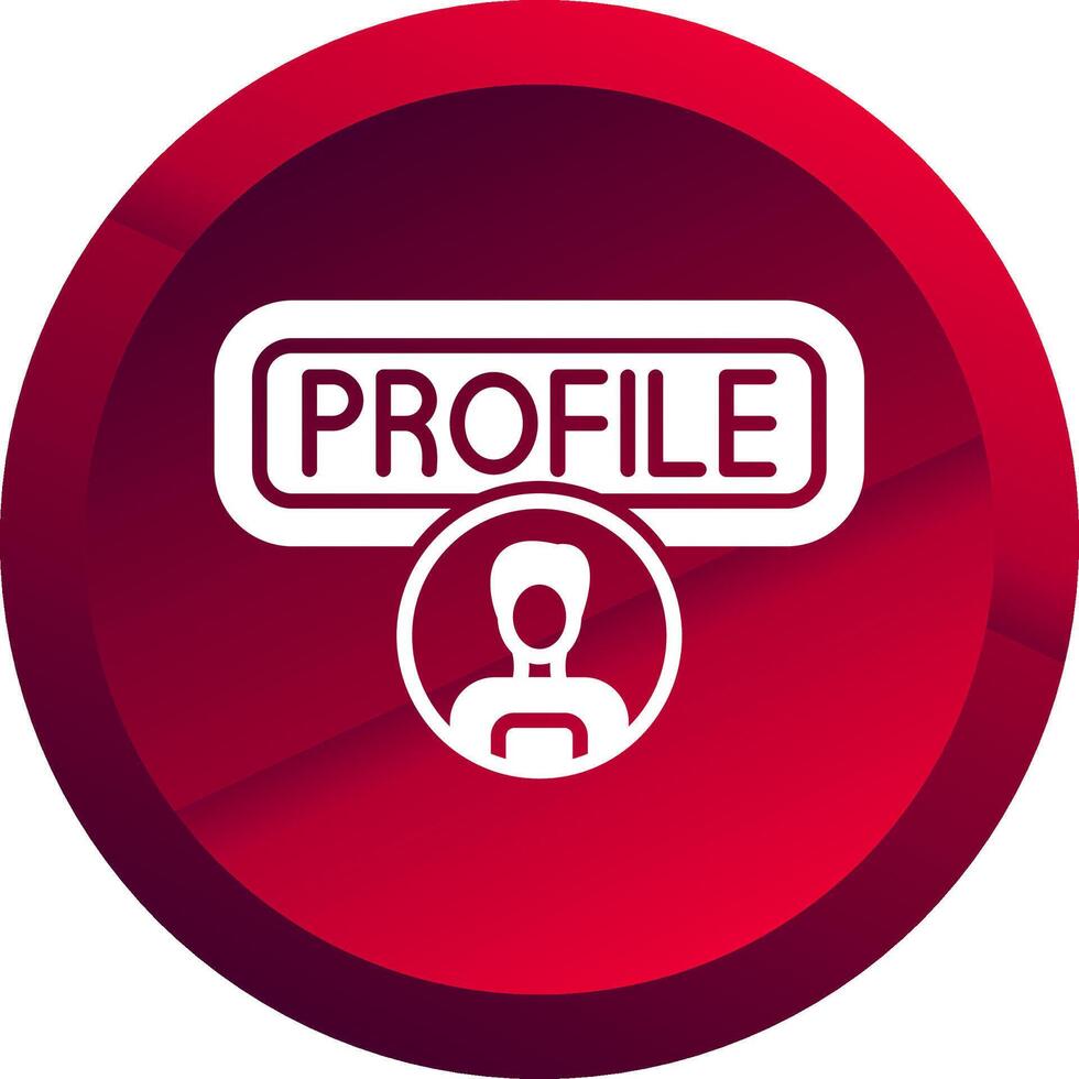 User Profile Glyph Button Icon vector