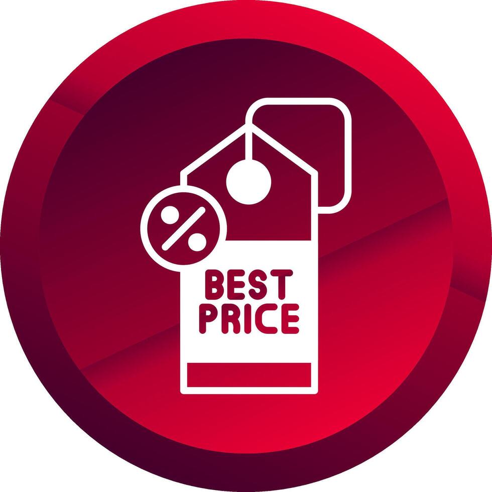Best Price Glyph Button Icon vector